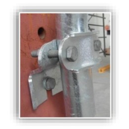 Sujeción para brazo de alumbrado T60 (Se suministra con 2 tornillos M-10x70, 2 tuercas M10 y 2 arandelas M10)