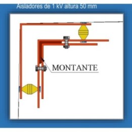 Antiescalo con aisladores para torre – zona Endesa