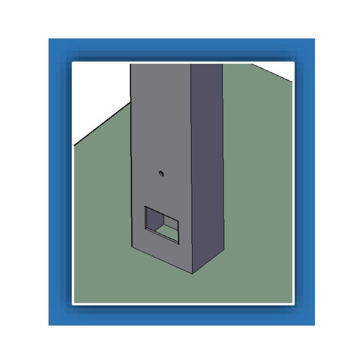 Antiescalo PRFV para poste de chapa rectangular empotrado