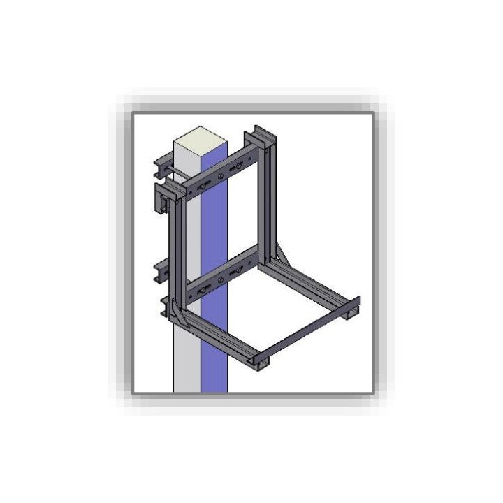 Soporte trafo doble-L cuna con tornillos