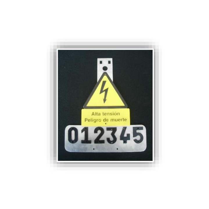 Placa peligro triangular plástico