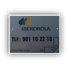 Placa de señalización para hitos “ID”