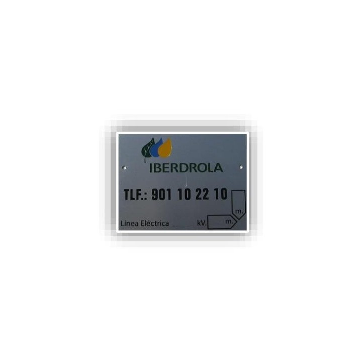 Placa de señalización para hitos “ID”