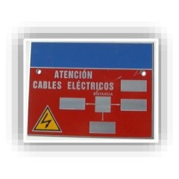 Placa de señalización para hitos