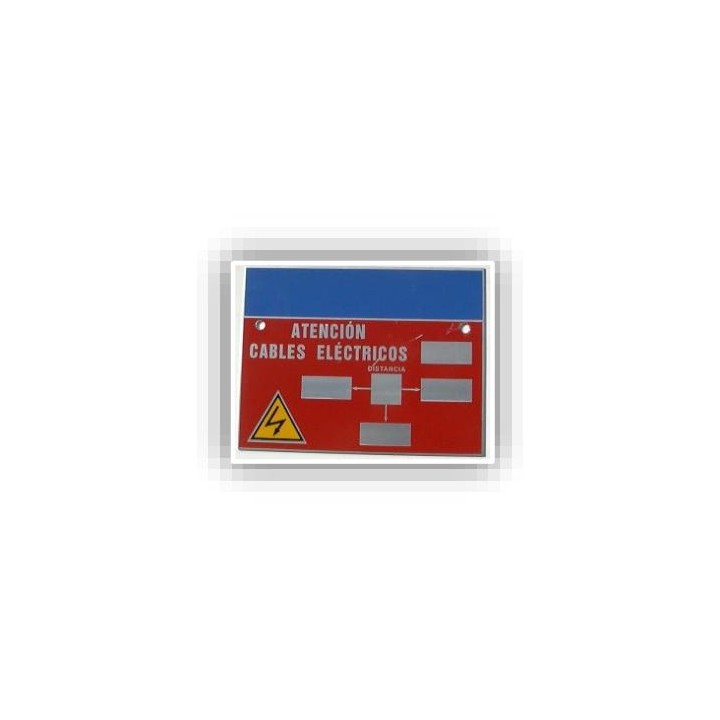 Placa de señalización para hitos